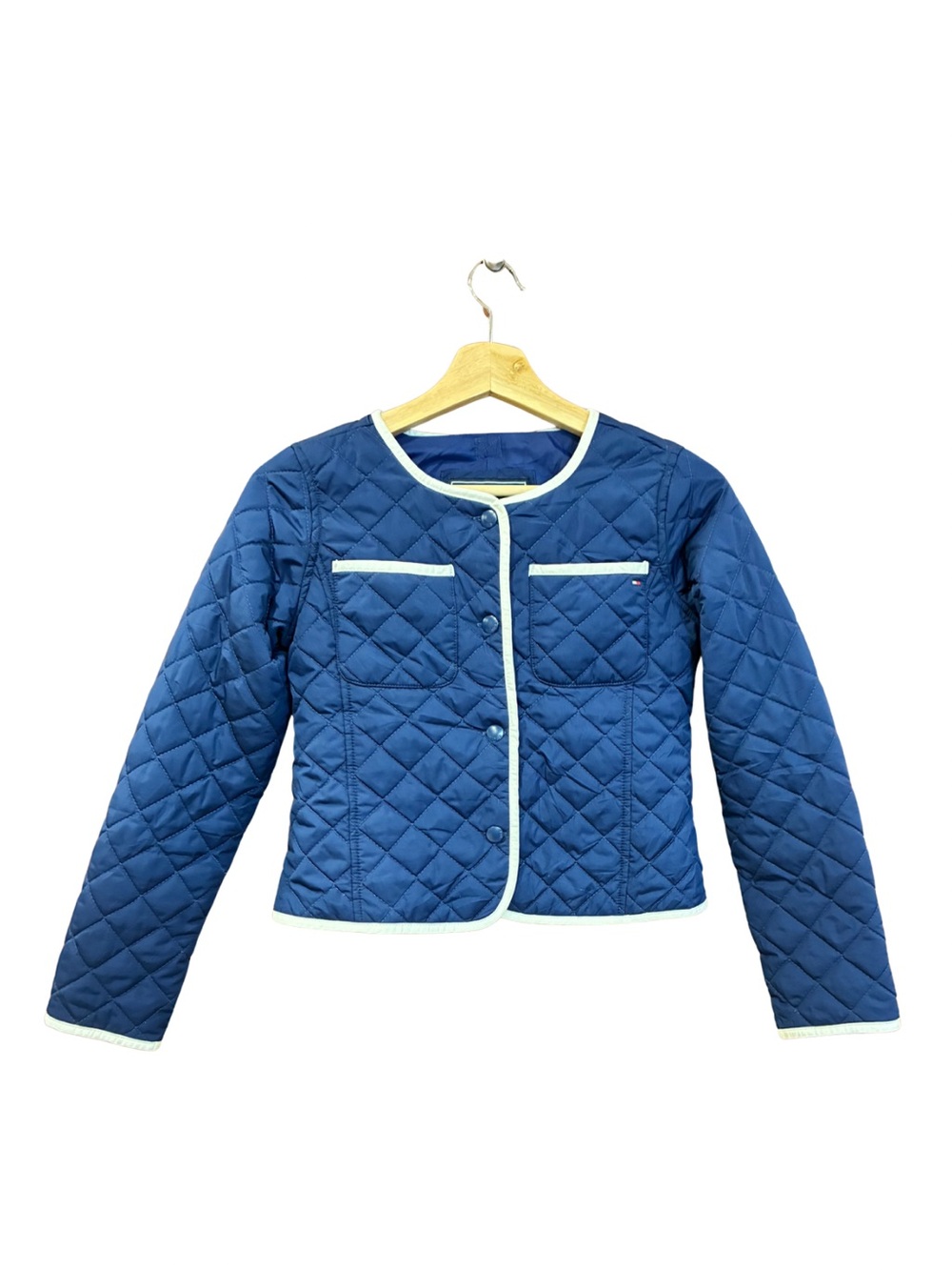 Tommy Hilfiger Girls Blue Quilted Puffer Jacket - Girls LG (12-14)